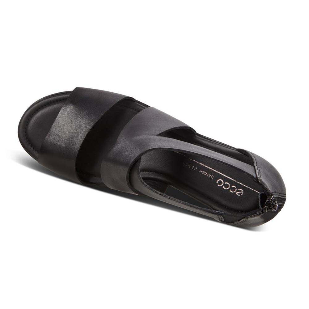 Women's Ecco Shape Wedge Plateaus Sandals Black | Canada 190TCE